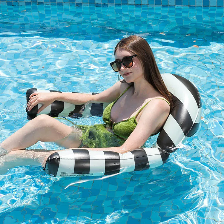 Inflatable Hammock Pool Float Lounger with Mesh Outdoor Eco Friendly Water Floating Lounge Chair for Adults - Image 3