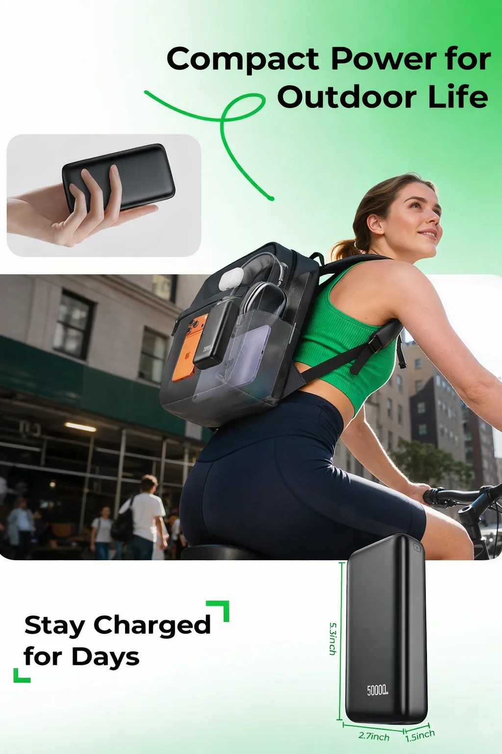 Factory Custom 50000mAh Portable Powerbank PD 22.5W Fast Charging Power Bank for Cell Phone - Image 3