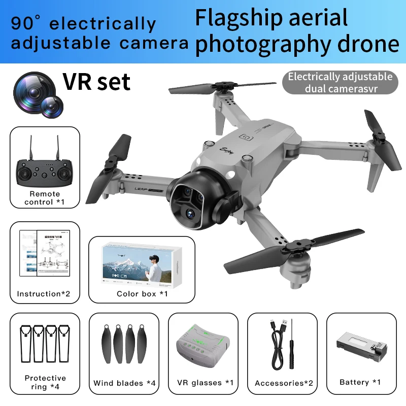 E4 Drone Dual Camera Quadcopter High Definition Remote Control Aircraft VR Glasses for Aerial Photography Long Endurance Picture - Image 6