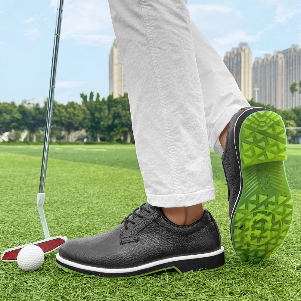 Professional Golf Shoes Custom Logo Senior Waterproof Leather Upper with Rubber Sport Golf Shoes Men Zapatos De Golf - Image 5