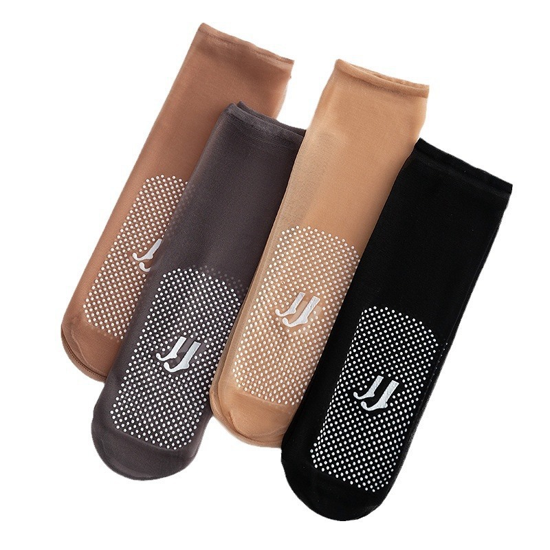 Hot Selling Transparent Thin Stockings Women's Spring and Summer Socks Women's Socks Crystal Silk Non-Slip Mid-Calf Socks Wholesale - Image 5