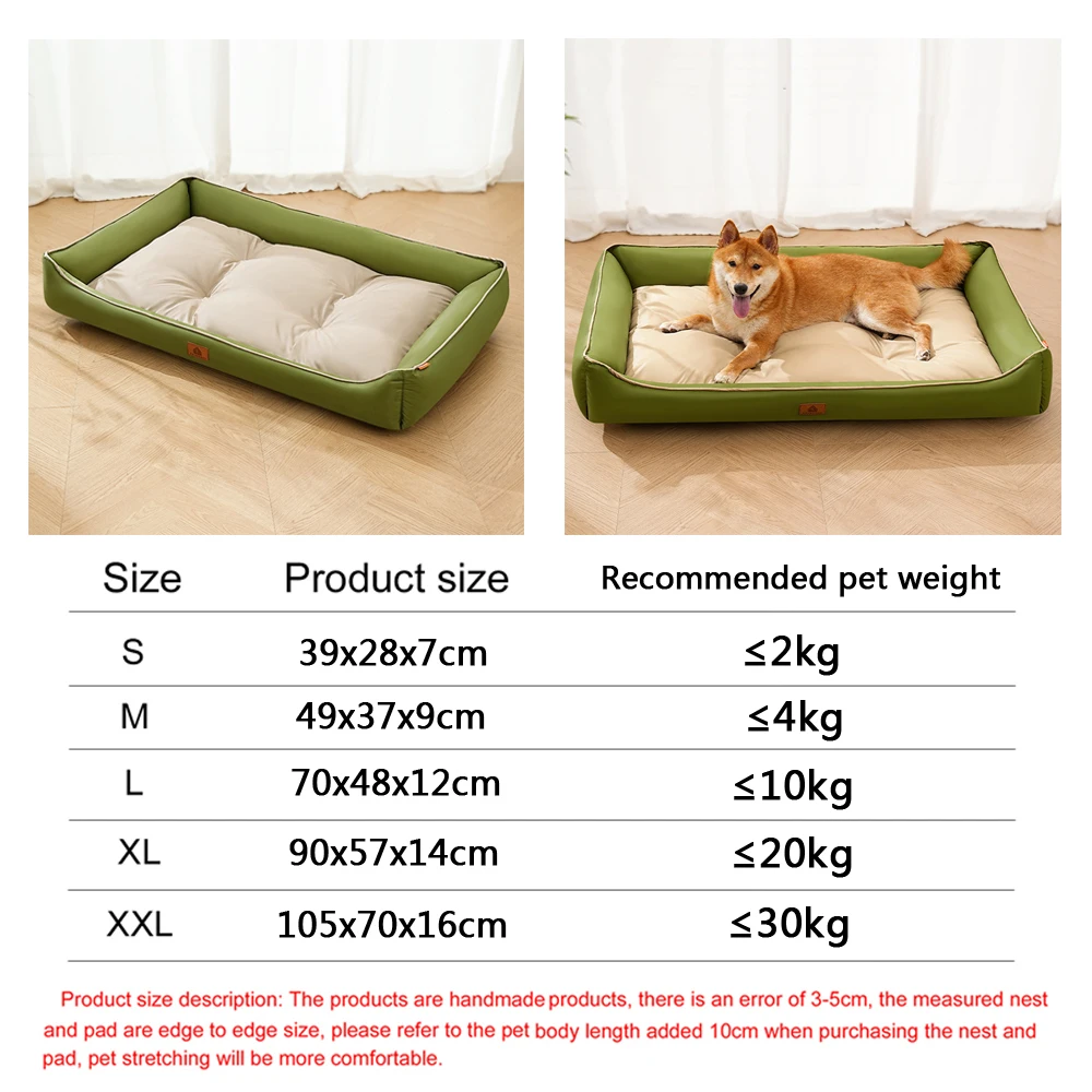 Four Season Square Dog Bed for Large Dog Mattress Bite-resistant Cat Bed Soft Thickened Dog Bed Waterproof Sofa Pet House - Image 8
