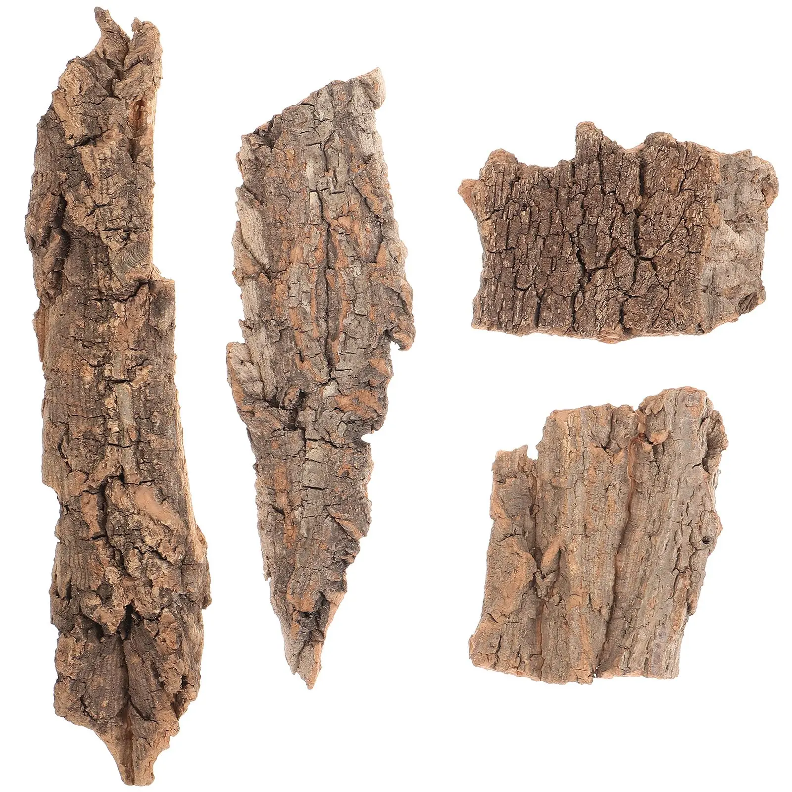 4Pc Natural Cork Bark Flat Reptile Tree Bark Terrarium Fish Tank Driftwood Reptile Platform Bark Pet Terrarium Decors - Image 2