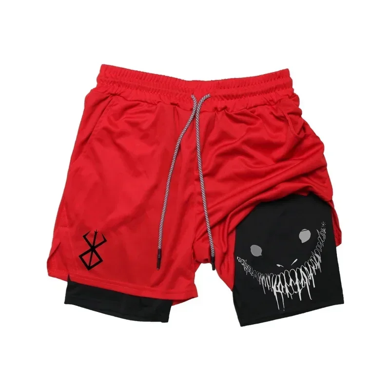Summer Men Shorts Funny Graphic Print Running Fitness Gym Training Sport Shorts Quick Dry Workout Jogging Double Deck Shorts Man - Image 4