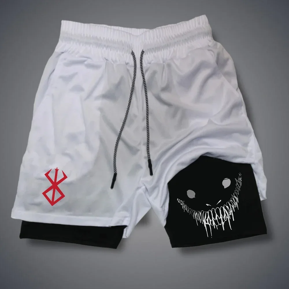 Summer Men Shorts Funny Graphic Print Running Fitness Gym Training Sport Shorts Quick Dry Workout Jogging Double Deck Shorts Man - Image 12