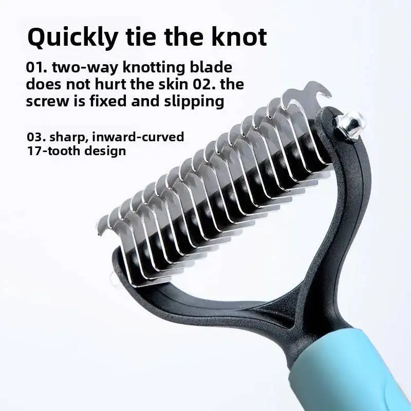 New Professional Pet Cat Hair Removal Comb Brush Dog Grooming Shedding Tools Puppy Hair Shedding Trimmer Pet Fur Trimming Combs - Image 3