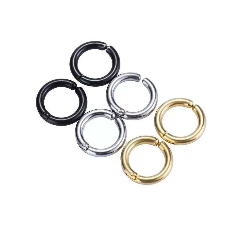 1 Pair No Pierced Fake Hoop Earrings Classic Punk Stainless Steel Circle Hoops Clip On Ear Earrings for Men Women Without Hole - Image 4