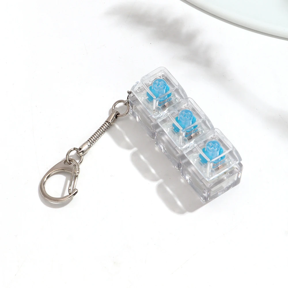 3/4/9 Keys Keyboard Keychain Stress-Relief Toys Clicking Keyboard Toy Keycap Keyring Jewelry Gifts for Friends - Image 10