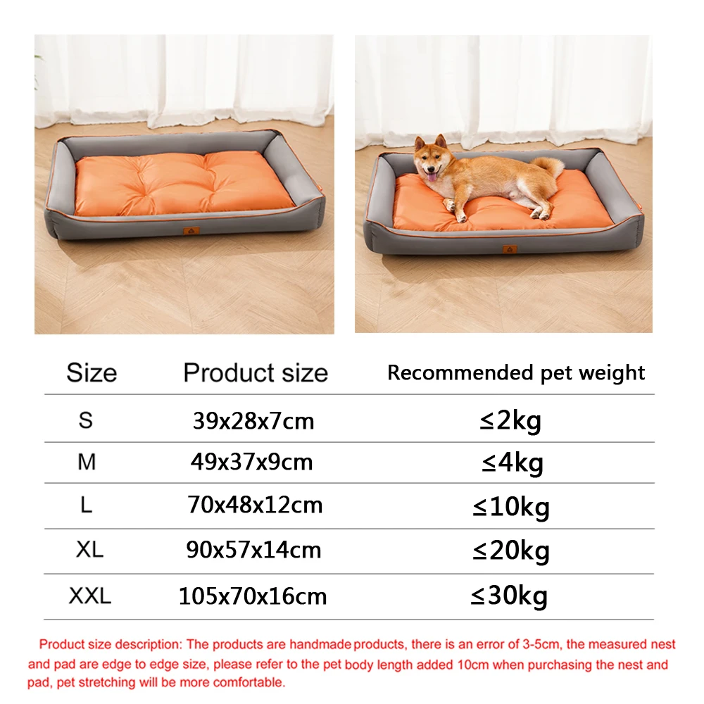 Four Season Square Dog Bed for Large Dog Mattress Bite-resistant Cat Bed Soft Thickened Dog Bed Waterproof Sofa Pet House - Image 19