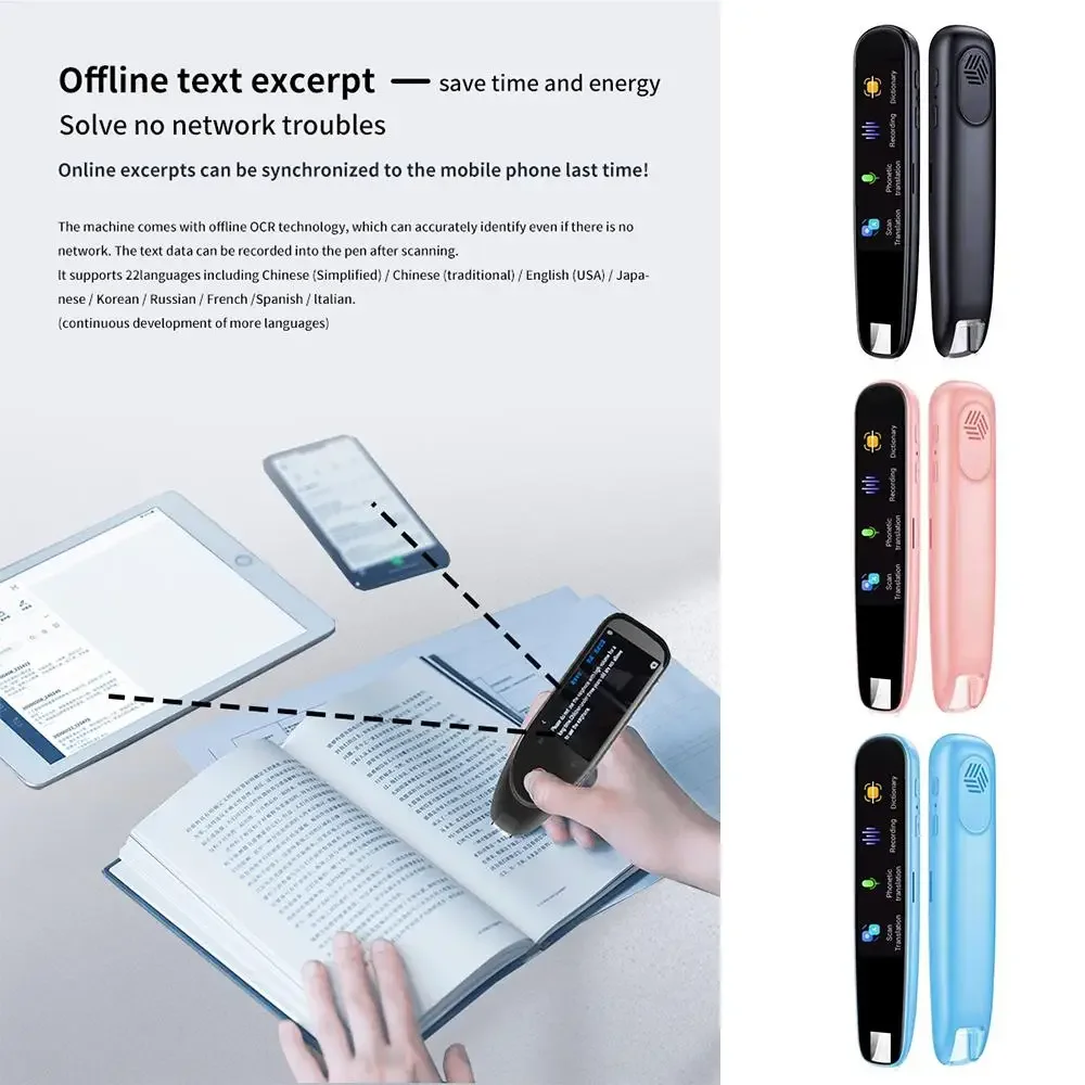Smart AI Scan Reader Portable Voice Translator Scanner Pen WIFI AI Voice 112 Languages Translator for Dyslexia Autism - Image 3