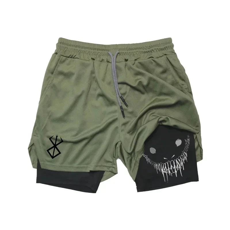 Summer Men Shorts Funny Graphic Print Running Fitness Gym Training Sport Shorts Quick Dry Workout Jogging Double Deck Shorts Man - Image 5