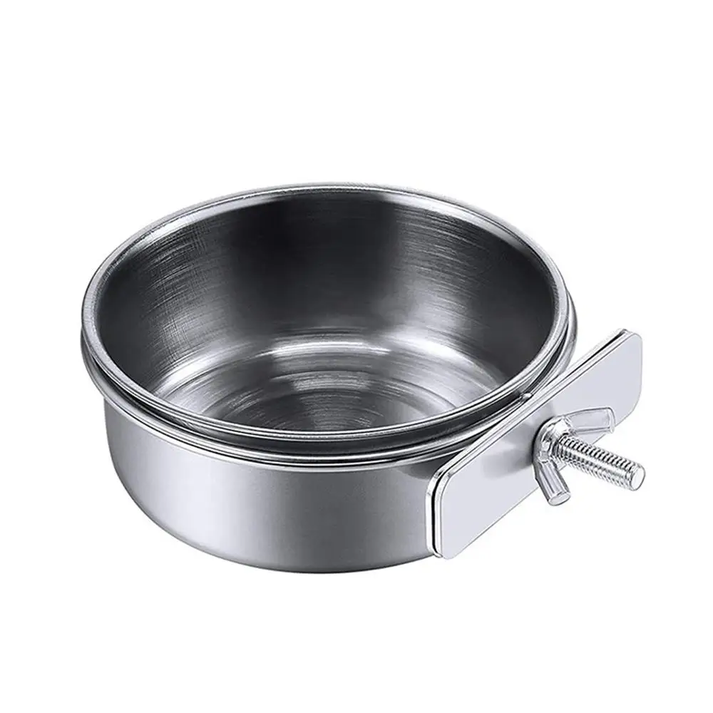 Stainless Steel Bird Bowls Parrot Feeding Bowl Cage Cup Hanging Bowl Clamp-on Water Drinker Pet Food Dish Parrot Rabbit Hamster - Image 4