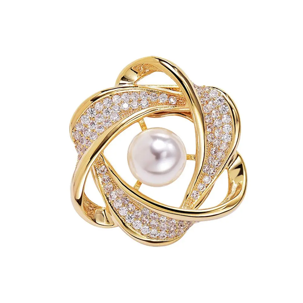 Gift Trendy Pearl Crystal Flower Fashion Jewelry Shawl Clip Scarf Ring Women Scarf Buckle Korean Style Brooch Pins - Image 11