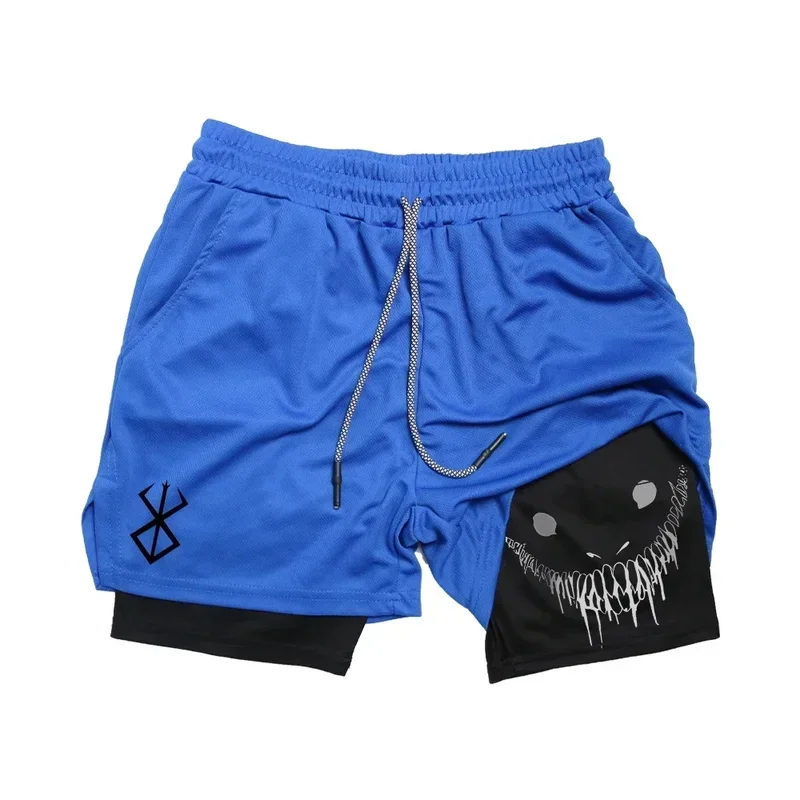Summer Men Shorts Funny Graphic Print Running Fitness Gym Training Sport Shorts Quick Dry Workout Jogging Double Deck Shorts Man - Image 6