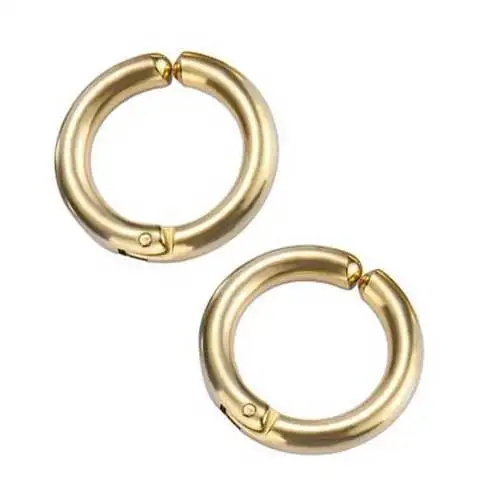 1 Pair No Pierced Fake Hoop Earrings Classic Punk Stainless Steel Circle Hoops Clip On Ear Earrings for Men Women Without Hole - Image 9