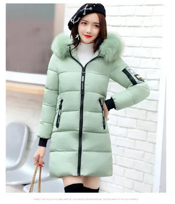 Women Parkas Hooded Long Sleeve Fur Collar Solid Thick Midi Parka Zipper Pockets Casual Warm Coat Outerwear Winter 2024 - Image 8