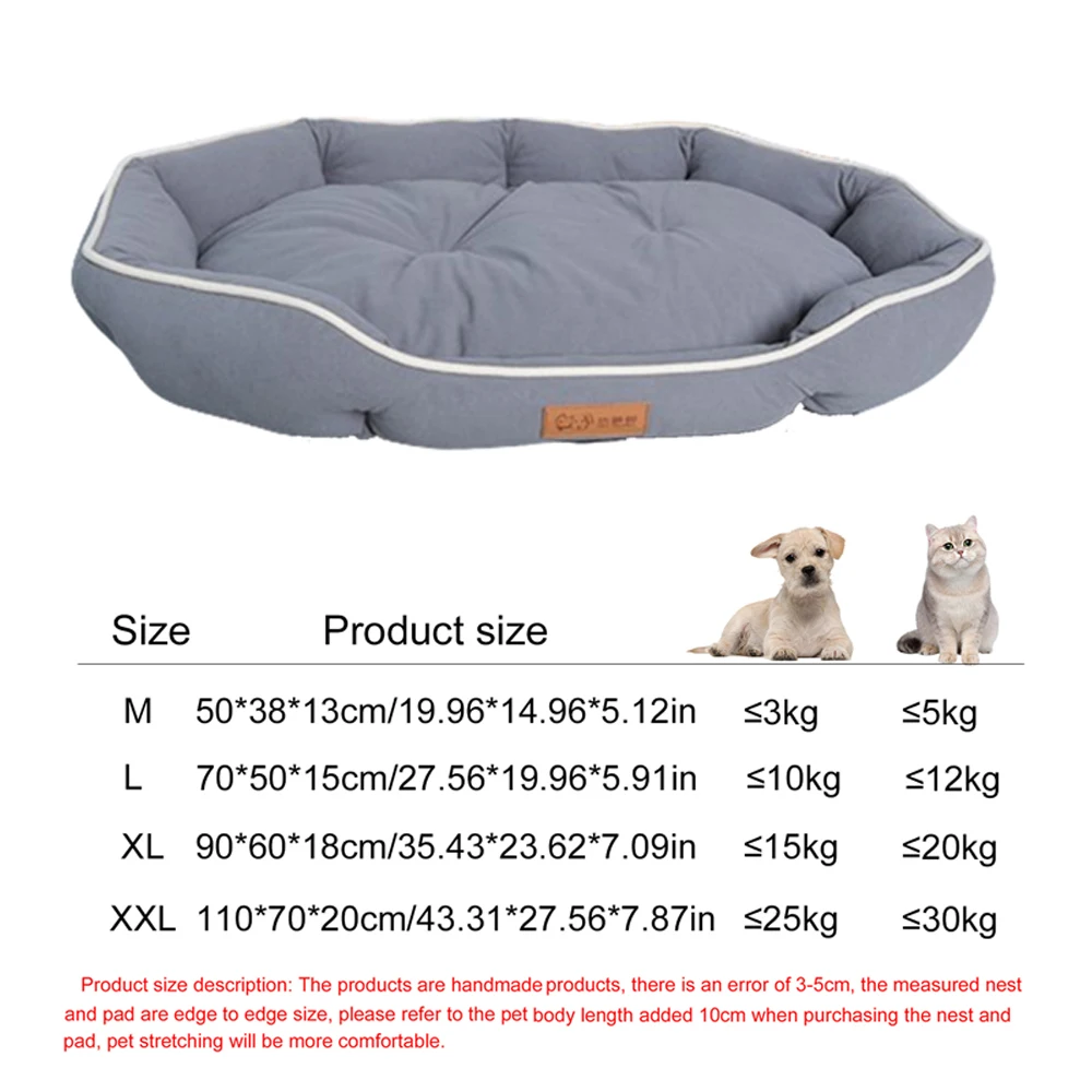 Four Season Square Dog Bed for Large Dog Mattress Bite-resistant Cat Bed Soft Thickened Dog Bed Waterproof Sofa Pet House - Image 13