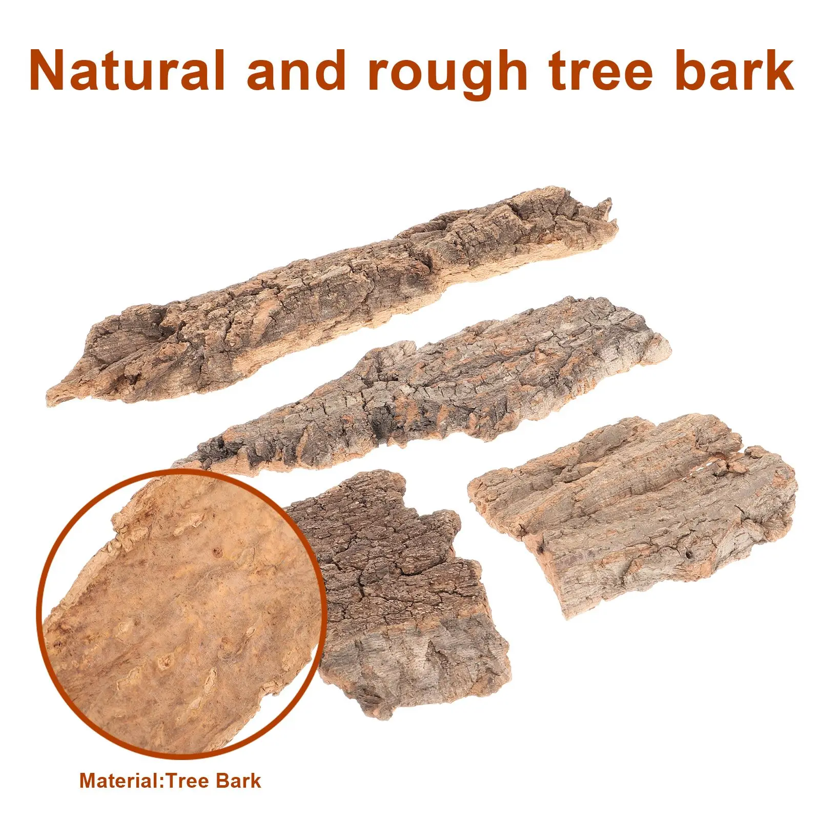 4Pc Natural Cork Bark Flat Reptile Tree Bark Terrarium Fish Tank Driftwood Reptile Platform Bark Pet Terrarium Decors - Image 3