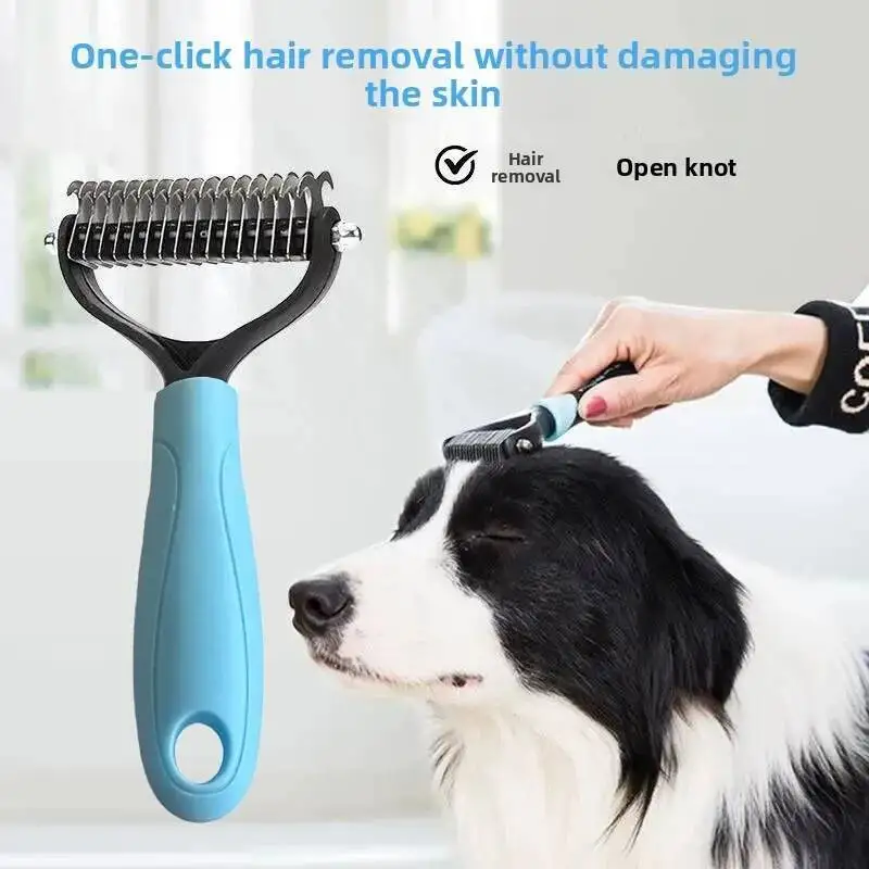 New Professional Pet Cat Hair Removal Comb Brush Dog Grooming Shedding Tools Puppy Hair Shedding Trimmer Pet Fur Trimming Combs - Image 2