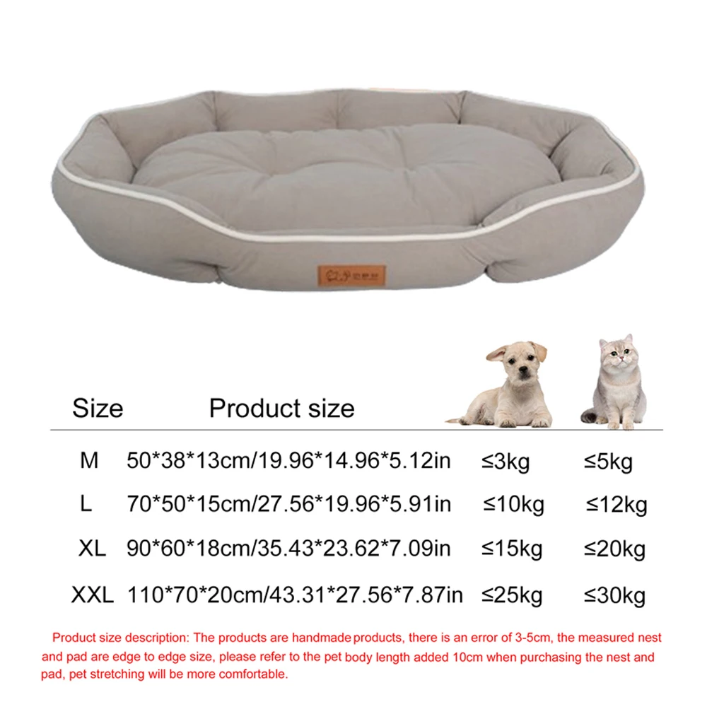Four Season Square Dog Bed for Large Dog Mattress Bite-resistant Cat Bed Soft Thickened Dog Bed Waterproof Sofa Pet House - Image 18
