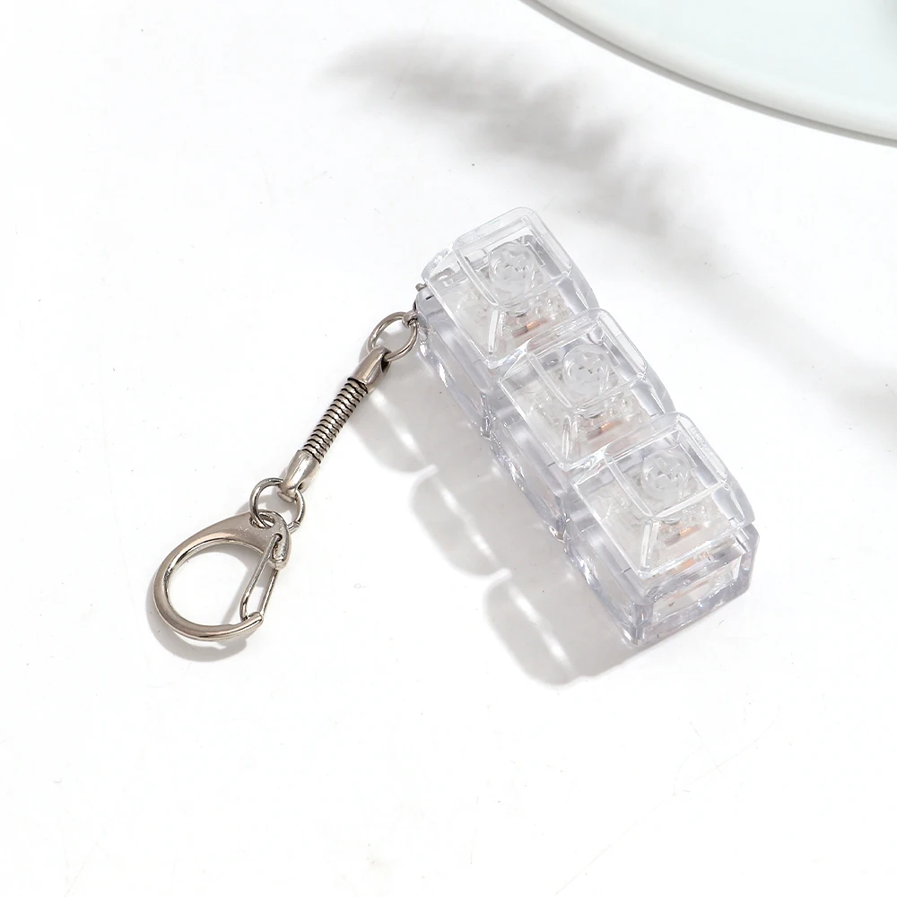 3/4/9 Keys Keyboard Keychain Stress-Relief Toys Clicking Keyboard Toy Keycap Keyring Jewelry Gifts for Friends - Image 11