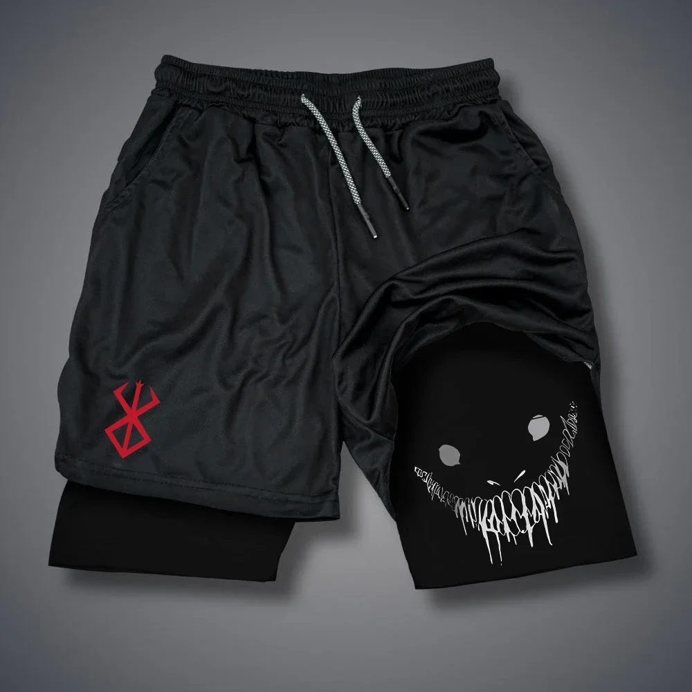 Summer Men Shorts Funny Graphic Print Running Fitness Gym Training Sport Shorts Quick Dry Workout Jogging Double Deck Shorts Man - Image 8