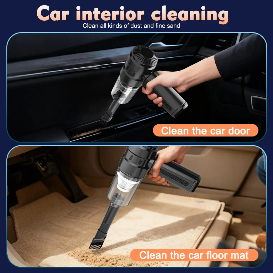Wireless Handheld Vacuum Cleaner, Portable Car Vacuum Cleaner, Lightweight and Compact, Suitable for Car Interiors, Home, and Office - Image 4