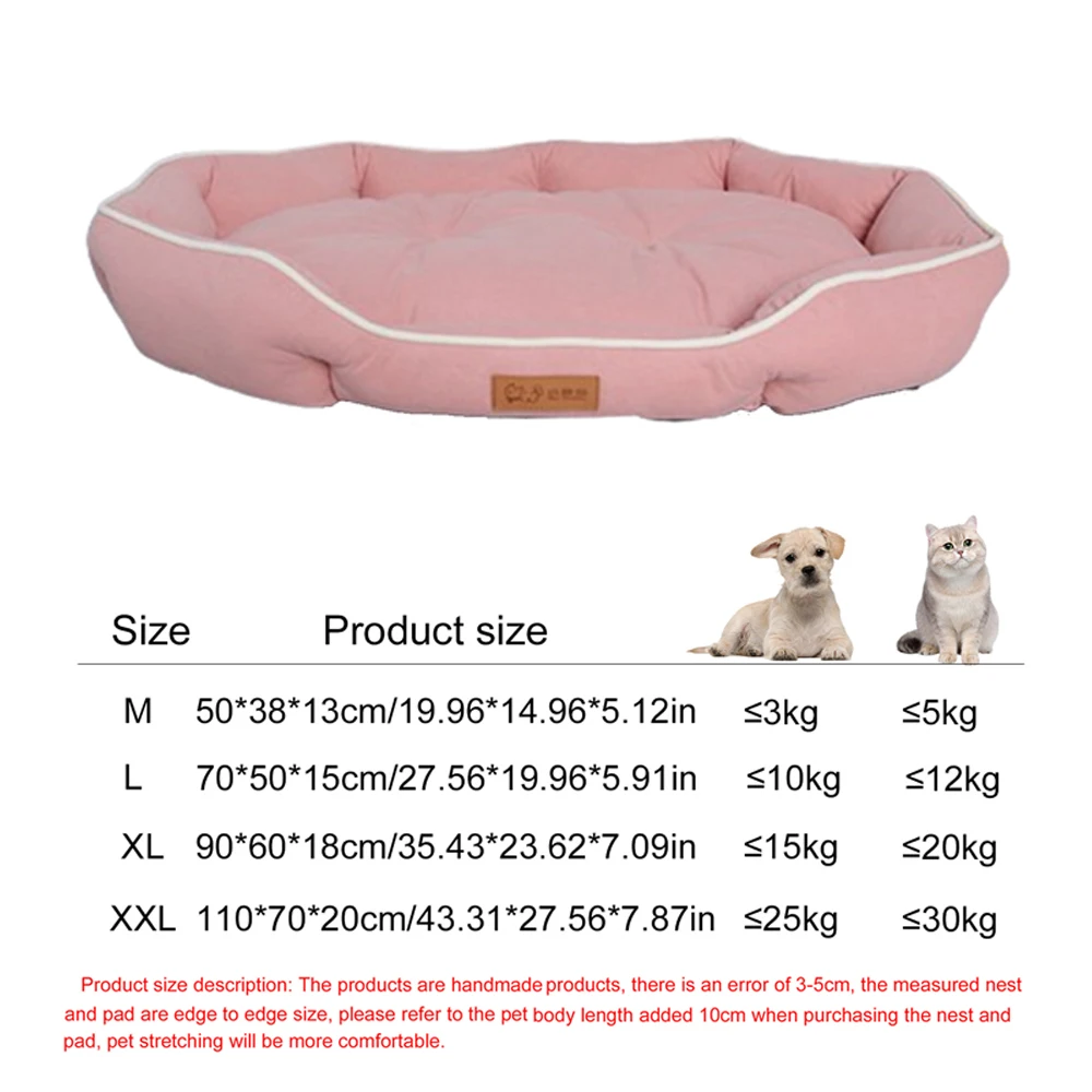 Four Season Square Dog Bed for Large Dog Mattress Bite-resistant Cat Bed Soft Thickened Dog Bed Waterproof Sofa Pet House - Image 12