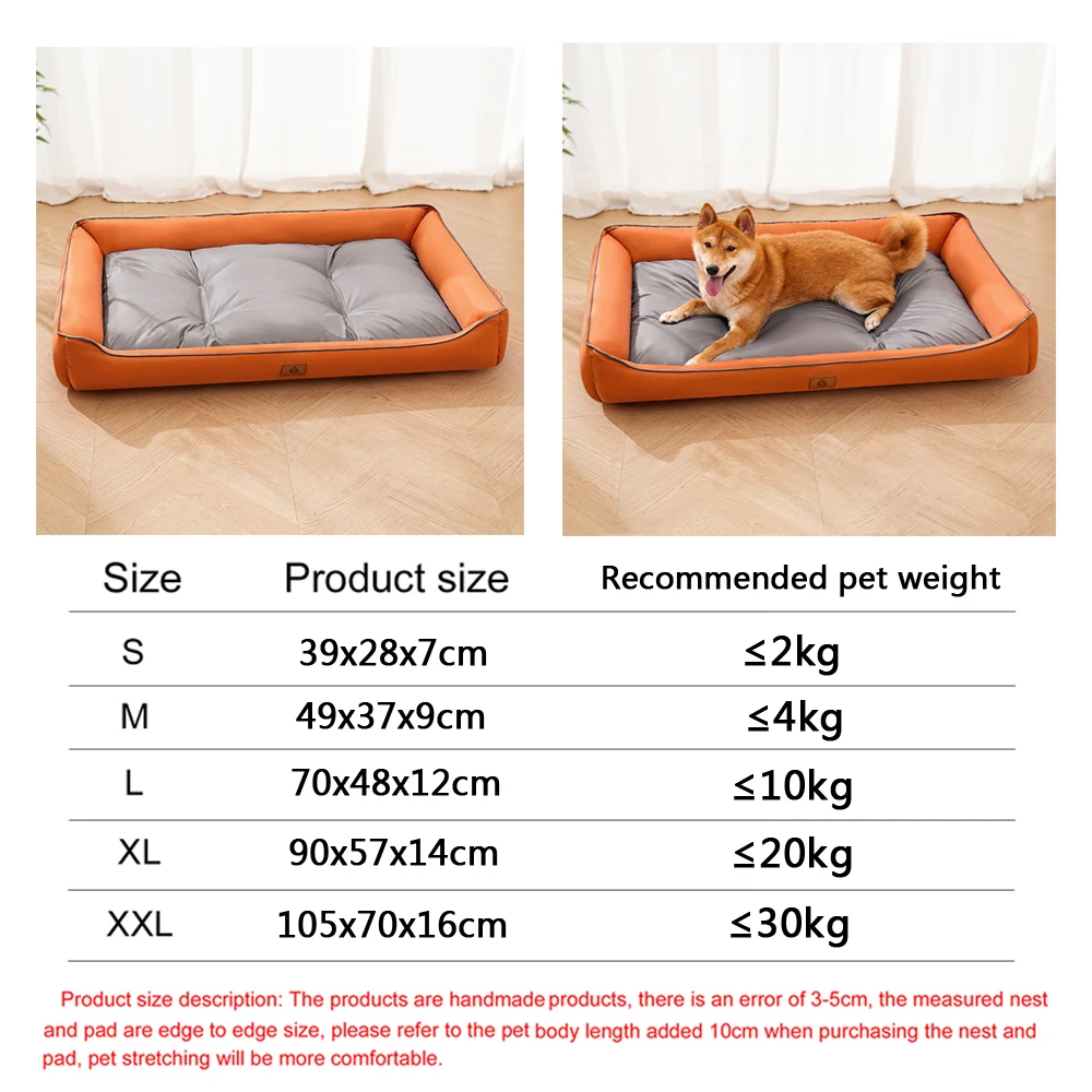 Four Season Square Dog Bed for Large Dog Mattress Bite-resistant Cat Bed Soft Thickened Dog Bed Waterproof Sofa Pet House - Image 20